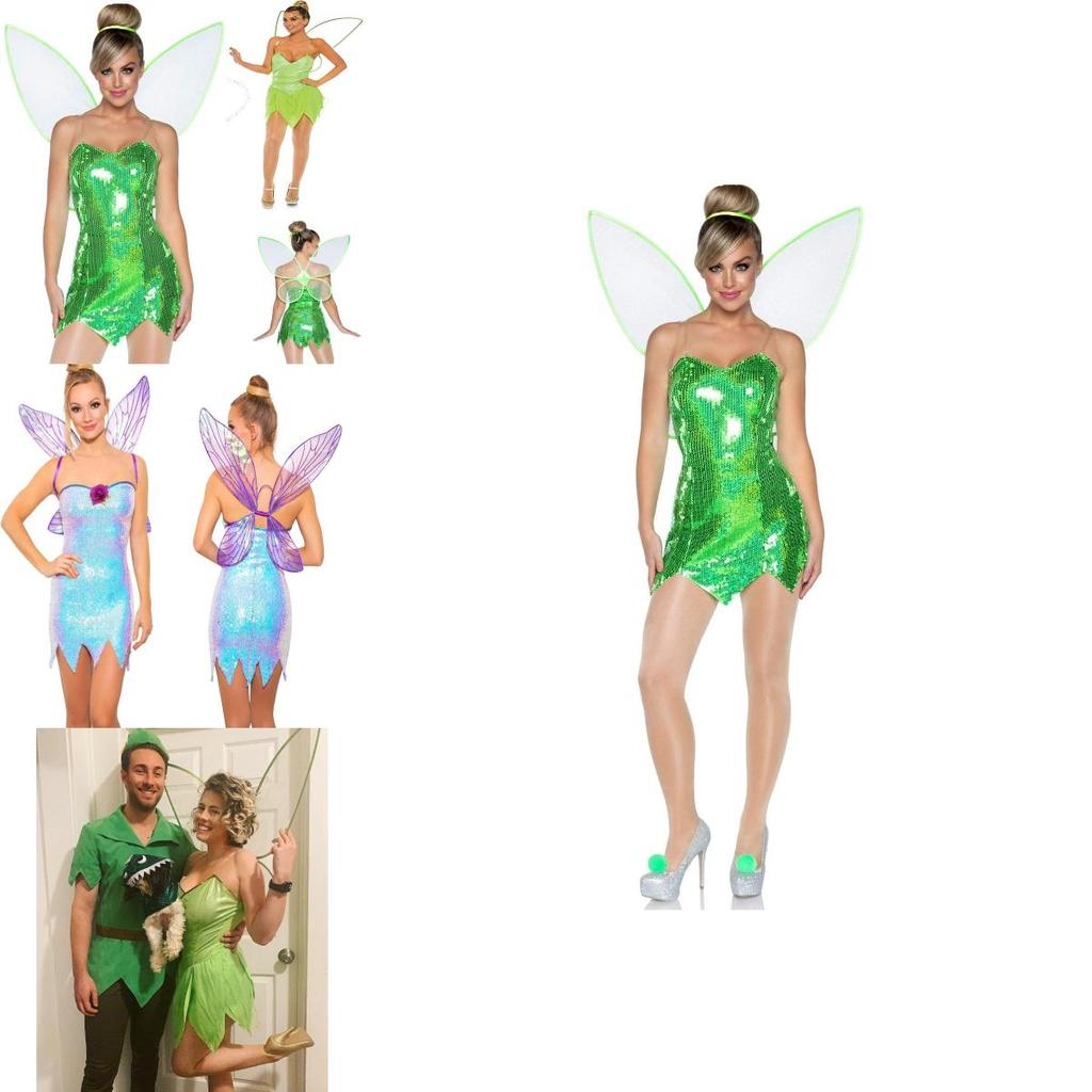 2022 Weihnachten Halloween Kostüm Cosplay Kleid Freche Fee Elfenflügel Outfit