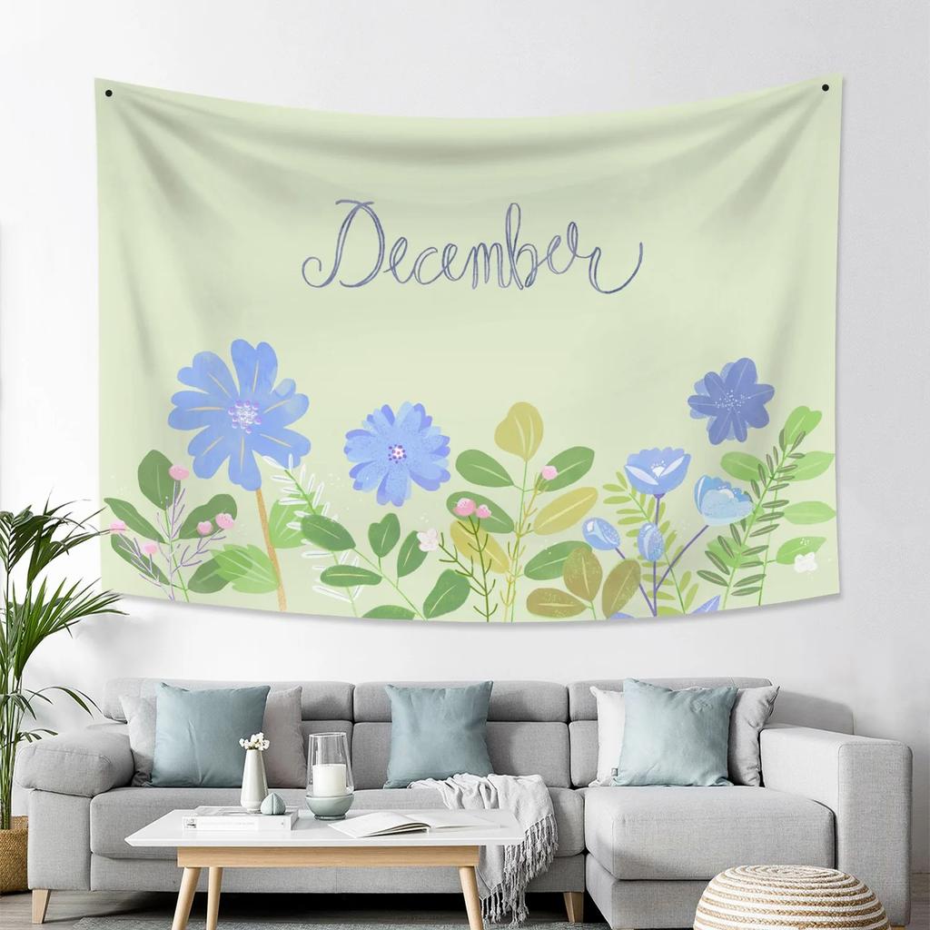 Home Wall Decoration Tapestry Colorful Wildflower Plant Background Hanging Cloth Office Living Room Tapestry