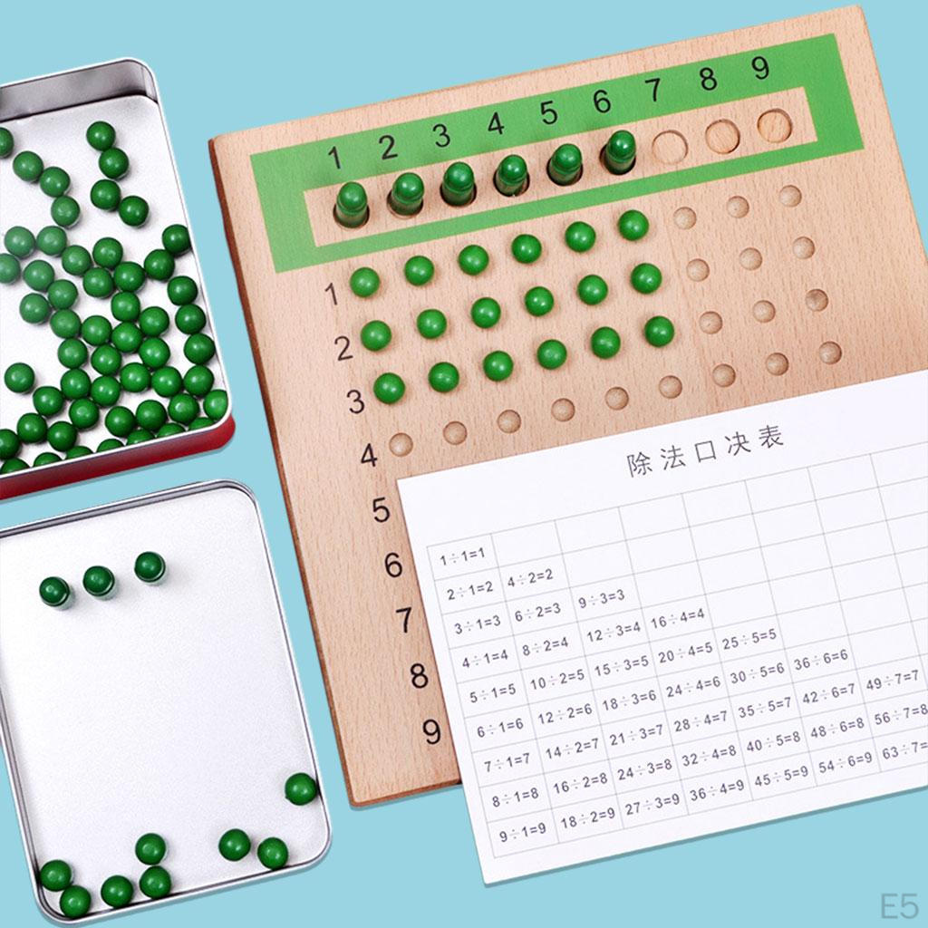 Wooden Math Teaching Aids Addition Multiplication Toys Board Early Learning Development Toddlers