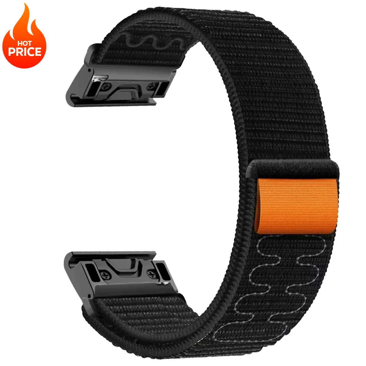 

Nylon Loop Band for Garmin Fenix 7X 7 Pro Fenix 6X 6 5X 5Plus 22mm 26mm Quick Fit Strap for Tactix 7 Forerunner 965 955 Enduro 2 22mm