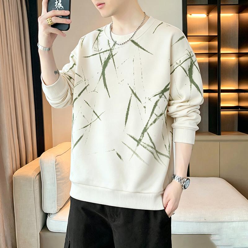 Men's Sweatshirt Casual Long Sleeve T-Shirt Round Neck Sweatshirt Men's
