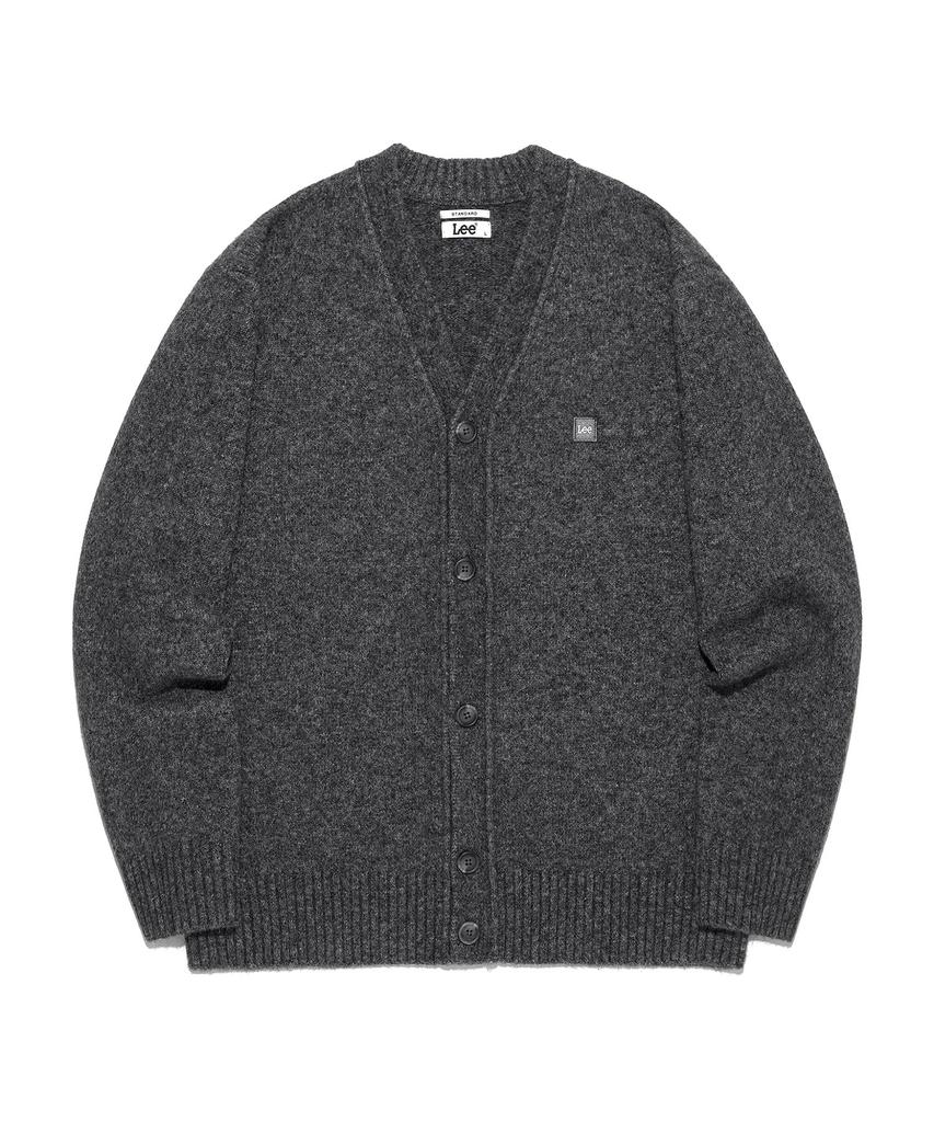 Lee V-Neck Cardigan Charcoal