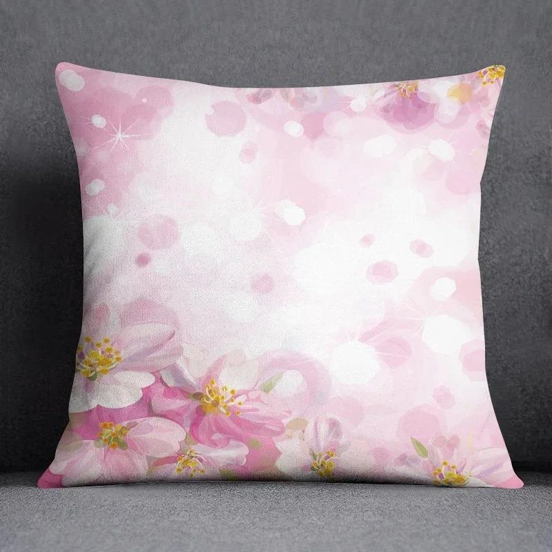 Office Living Room Home Pillowcase Flower and Sunflower Pattern Pillowcase Car Ornaments
