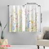Plane Printing Curtain Popular Floral Symphony Versatile Polyester Fabric Without Rod Holiday Use Living Room Set Of 2 Made Washable Area Ready