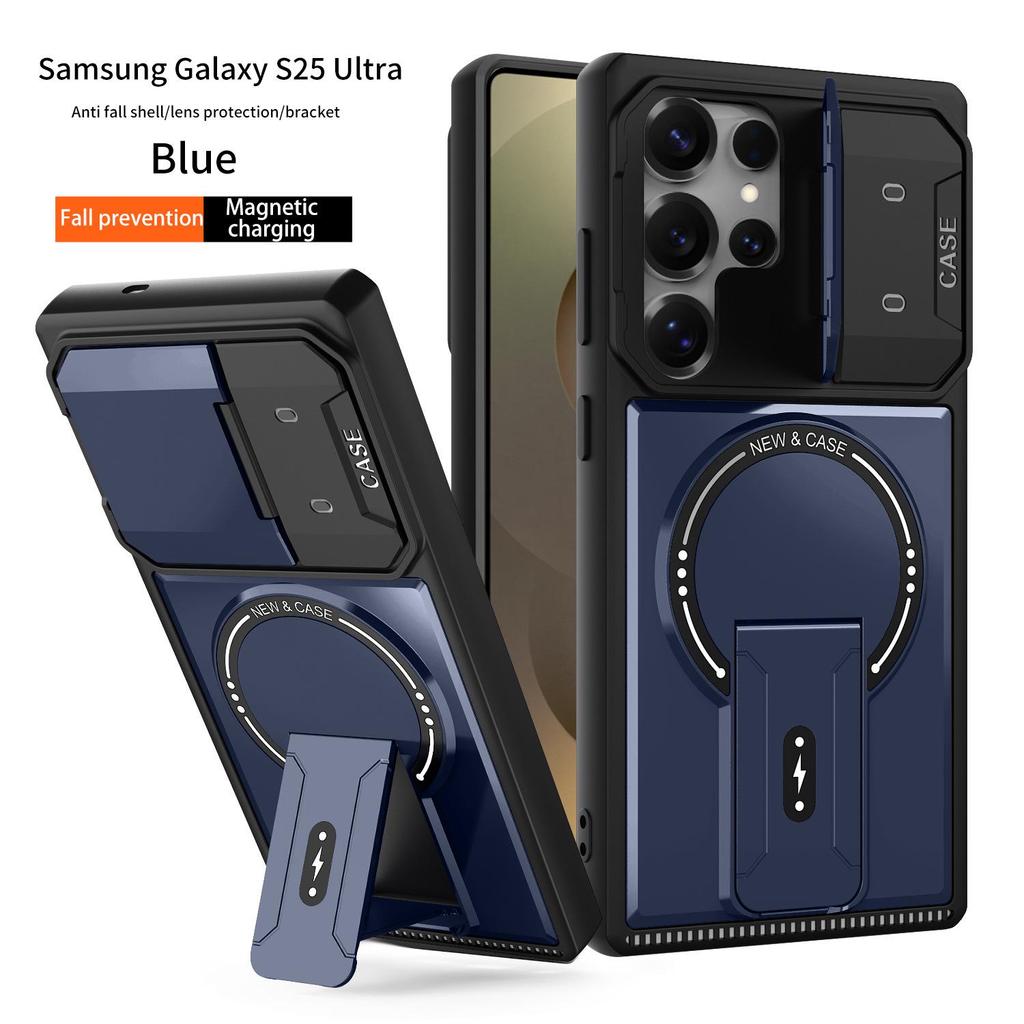 Samsung S26 Ultra Telefon tok: Mecha Mágneses Állványos, Leesés elleni, Ujjlenyomatmentes Védőtok