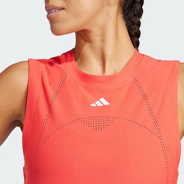 Adidas Climacool Tennis FW24 Simple Comfortable Fashion Tank Top Women Tops Orange JE7117