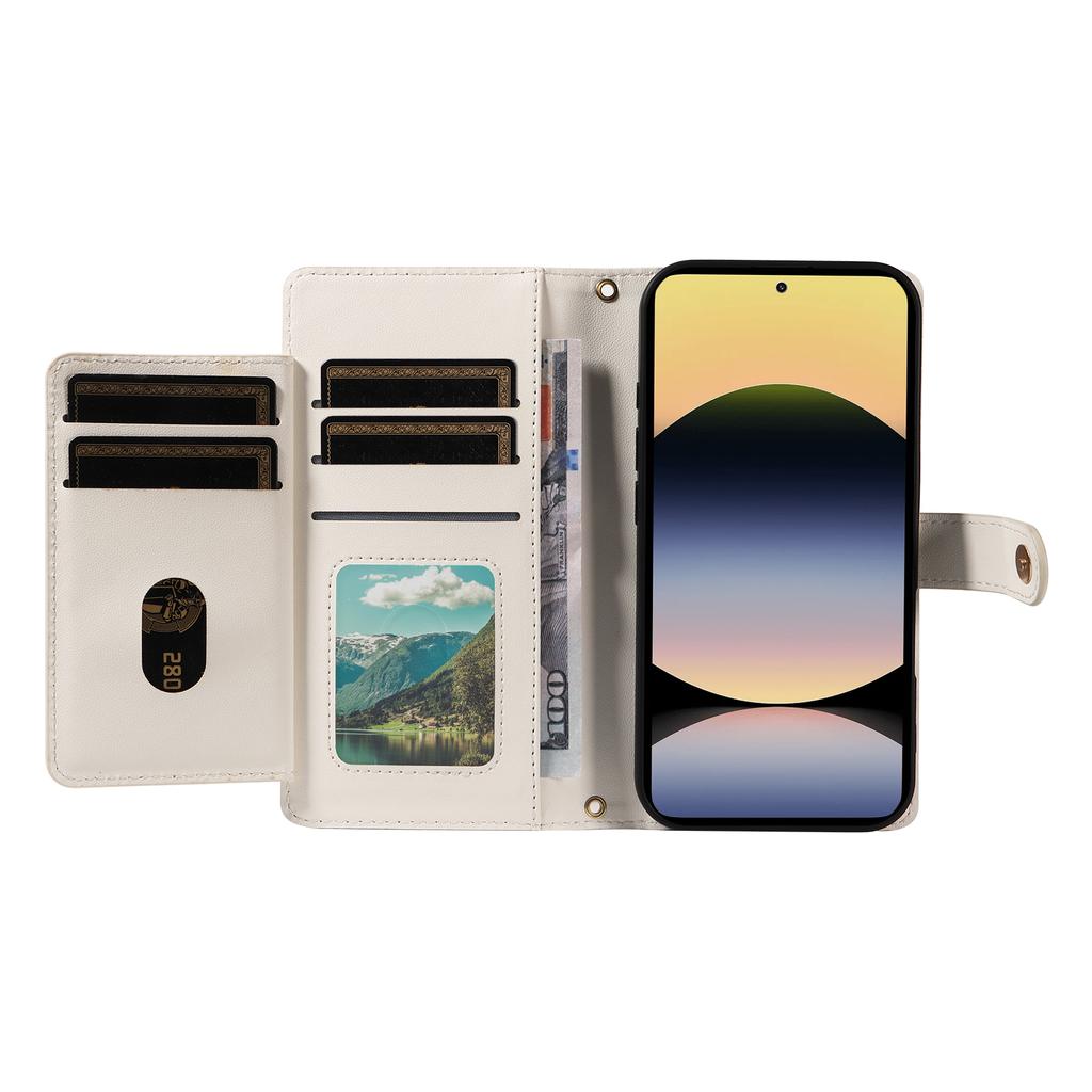 For Xiaomi Redmi Note 14 4G (164.84x78.15x8.16mm) Wallet Case with Straps,Rhombus Leather Stand Phone Cover