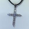 925er Sterlingsilber Beliebter Weißer Zirkonia Kreuz Anhänger Neue Halskette Für Damen Party Geburtstag Schmuck Geschenk