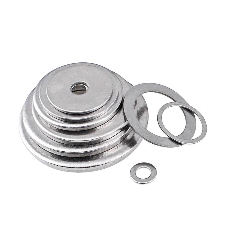304 Stainless Steel M1.6 M2 M3 M5 M6 M8~ M24 Gasket Ultra-thin Metal Screw Flat Washer Standard Increase Thickened Meson Washer