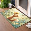 Gangsta'S Paradise Floral Doormat  Material Machine - Washable Entrance Rug, Durable & Stain - Resistant. Suitable For Front D