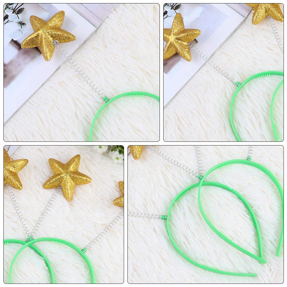 LALAFINA Antenna Headbands, Star Pompom Sequin Headbands, Alien Headbands, ButterflyBee Headbands, Party Cosplay Accessories, Yellow, Set of 8