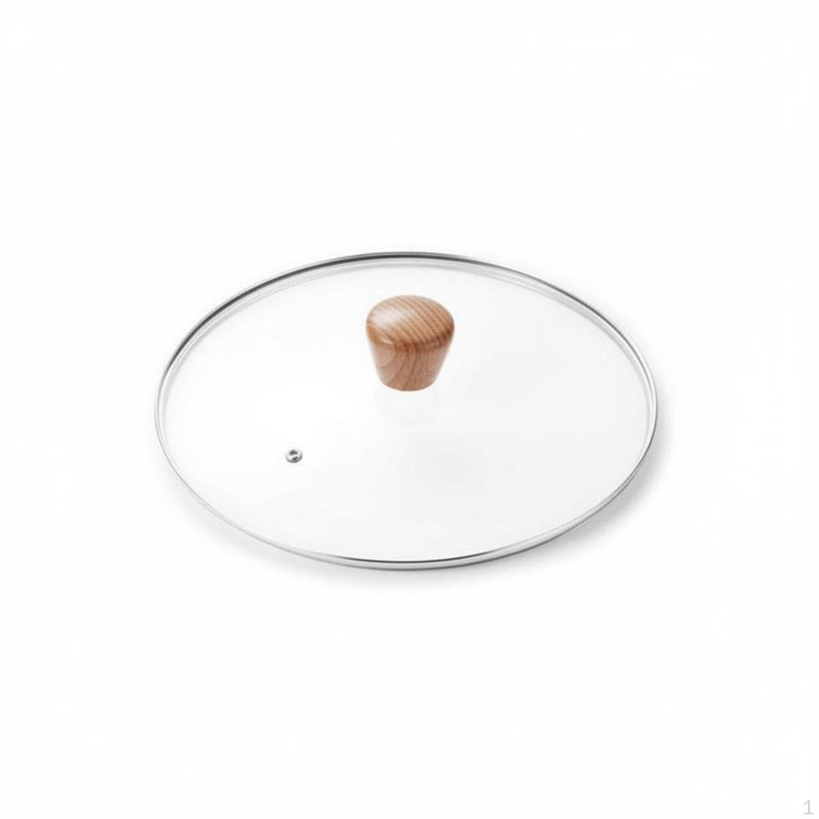 32cm Universal Wok Lid High Temperature Resistant HeatResistant Glass Pot SeeThrough Design