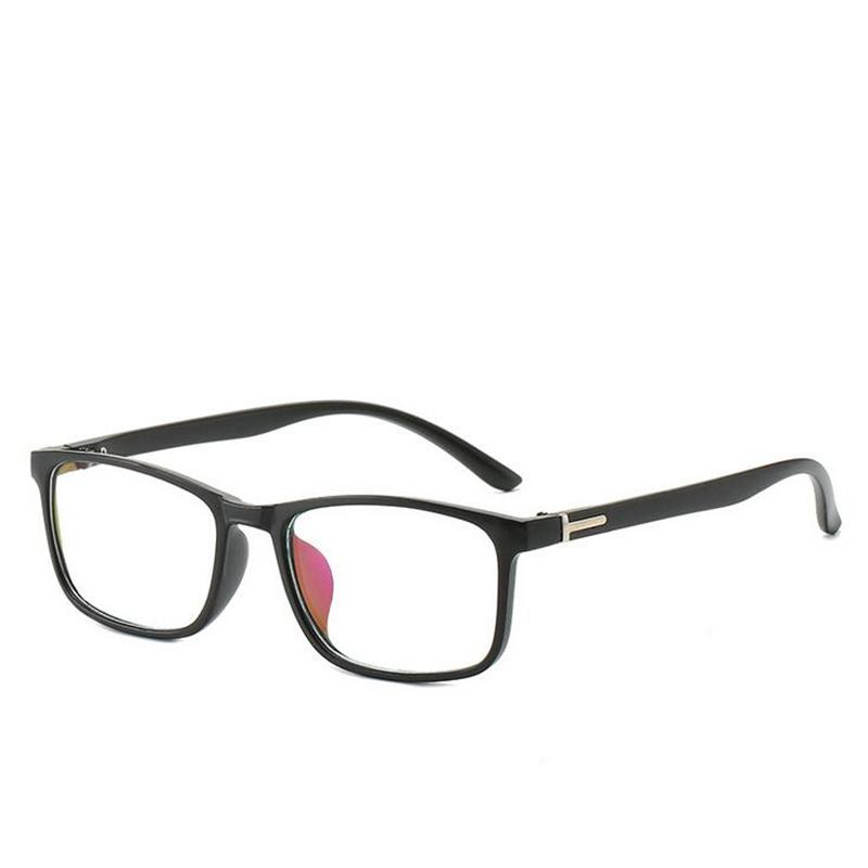 Square Flower Frame Myopia Glasses Unisex Ultralight Clear Mirror Prescription 0 To -6 Nearsighted Eyewear