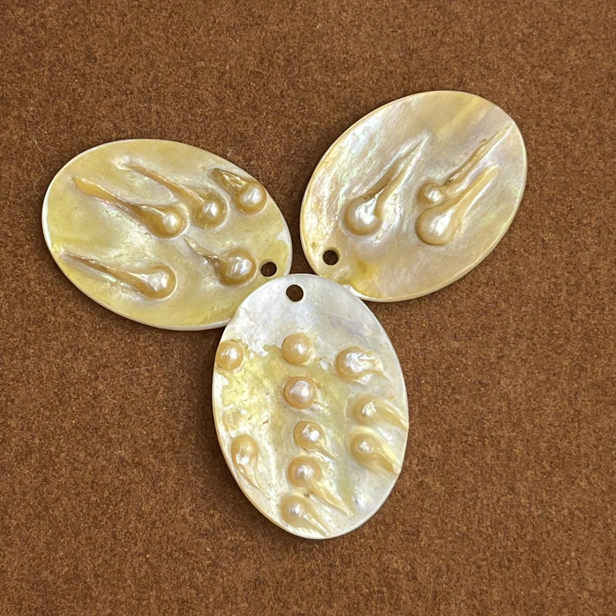 

3 шт., Натуральные ракушечные бусины из перламутра с отверстиями, Бохо, ручной работы, овальные, россыпью, 28×38 мм, для изготовления ожерелий своими руками, ювелирных изделий, праздничных поделок 3Pcs/28×38mm