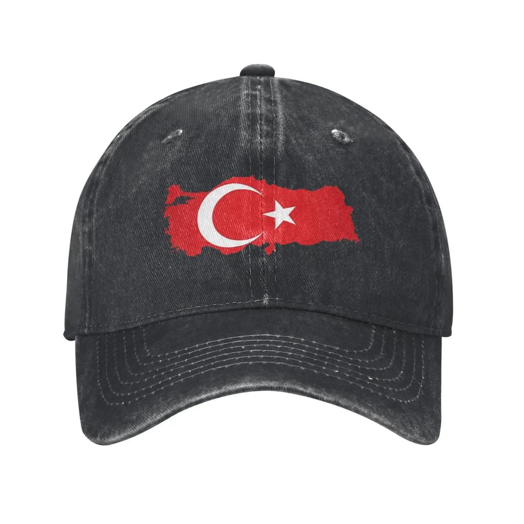 Turkish Flag Turkey Proud  Baseball Caps Unisex Distressed Denim Snapback Cap Outdoor All Seasons Travel Adjustable Caps Hat