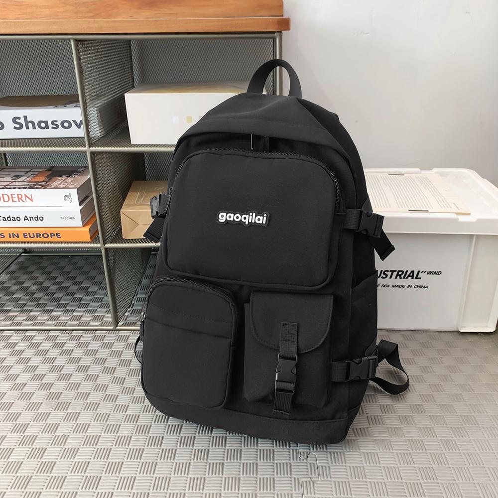 New Fashiable, Simple, Solid Color, Versatile Backpack, Workwear, Japanese and Korean Style Backpack