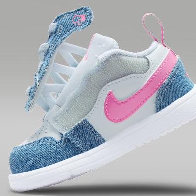 Kids' Sneakers Nike Jordan 1 Low ALT SE Denim Sequin (TD) Cobalt Bliss/White/Pink Glow