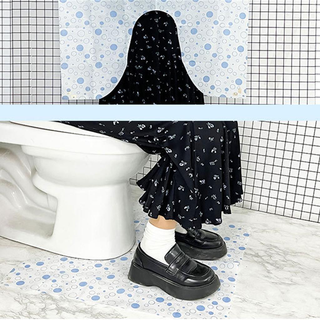 Disposable U Shaped Waterproof Non Slip Toilet Floor Mats for Bathroom Hygiene and Cleanliness