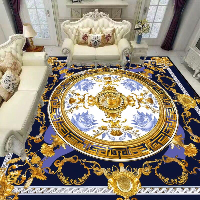 Avrupa Lüks Altın Rengi Halılar Oturma Odası Dekorasyonu Ev Kanepe Masaları Alan Halısı Yatak Odası Salon Kaymaz Lüks Yer Paspasları