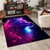 New product Neon-colored wolf portrait  Carpet for Living Room Bedroom Bedside Floor Mat Cloakroom Children Play Mat Area Rug
