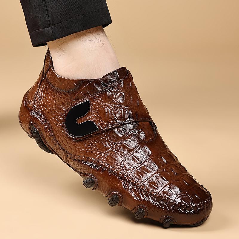 High-end Ankle Boots Handmade Casual Boots Outdoor Treking Footwear All-match Botas Mens Classical Soft Leather Motorcycle Boots