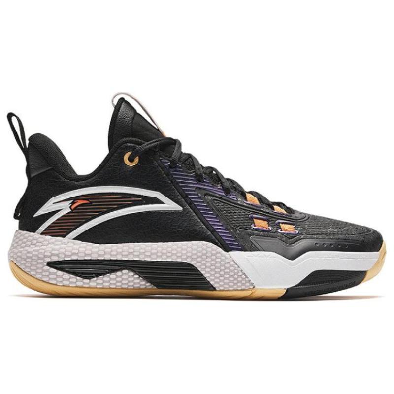 Anta Speed Battle 5 Textile, Synthetic Leather, TPU Cushioning, Wear Resistant Mid top Basketball Shoes Men's Black Sneakers 112341113-9