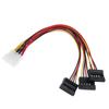 4pinový konektor Molex na 3 prodlužovací kabely Ata Sata Power Splitter