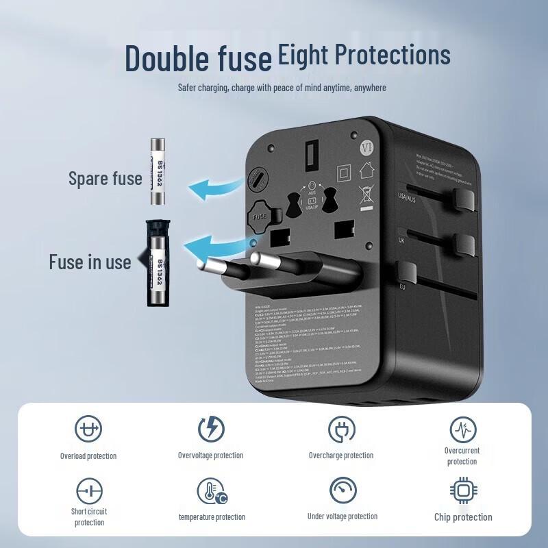 DELIXI ELECTRIC 20W Universal Fast Charging Travel Adapter