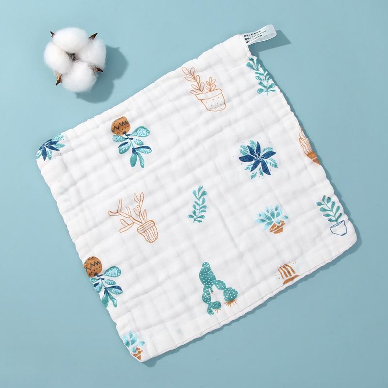 High-Density Pre-Washed Baby Cartoon Gauze Towel - Soft Washcloth for Household Use