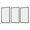3Pcs Upper Top Screen Lens Replacement Plastic Cover for 2DS Handheld Game Console LCD Screen Parts Accessories Black