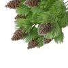 2 Bouquets Artificial Plant 7-pronged Easy To Care Plastic Fake Cedar Branches with Simulation Pine Cones for Home