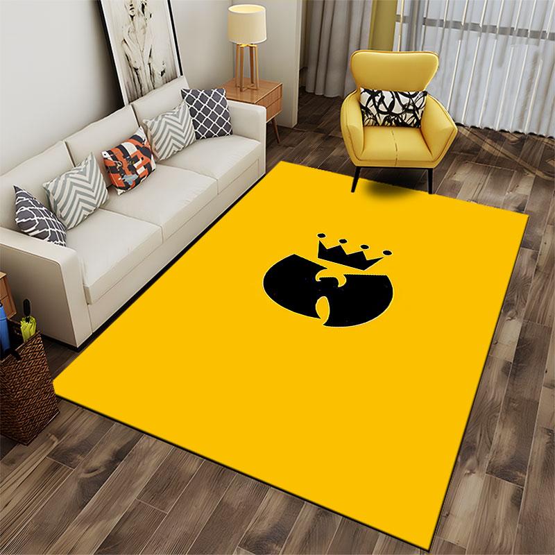 Yellow Carpet with Crown Logo suitable as a non-slip mat for the living room or bedroom sofa