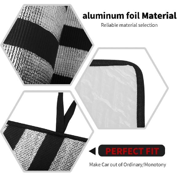 RT-TCZ Windshield Sunshade Sun Shade Heat Shield Window Sun Visor Mat for Dodge Challenger 2009-2024,US Flag