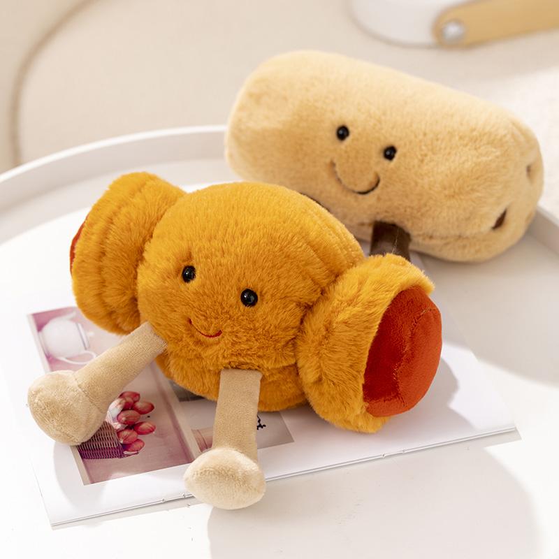 Cartoon Egg Plush Toy Expression Food Bread Toast Series Breakfast Doll Fun Decoration Pillow Baby Soothing Doll Gift