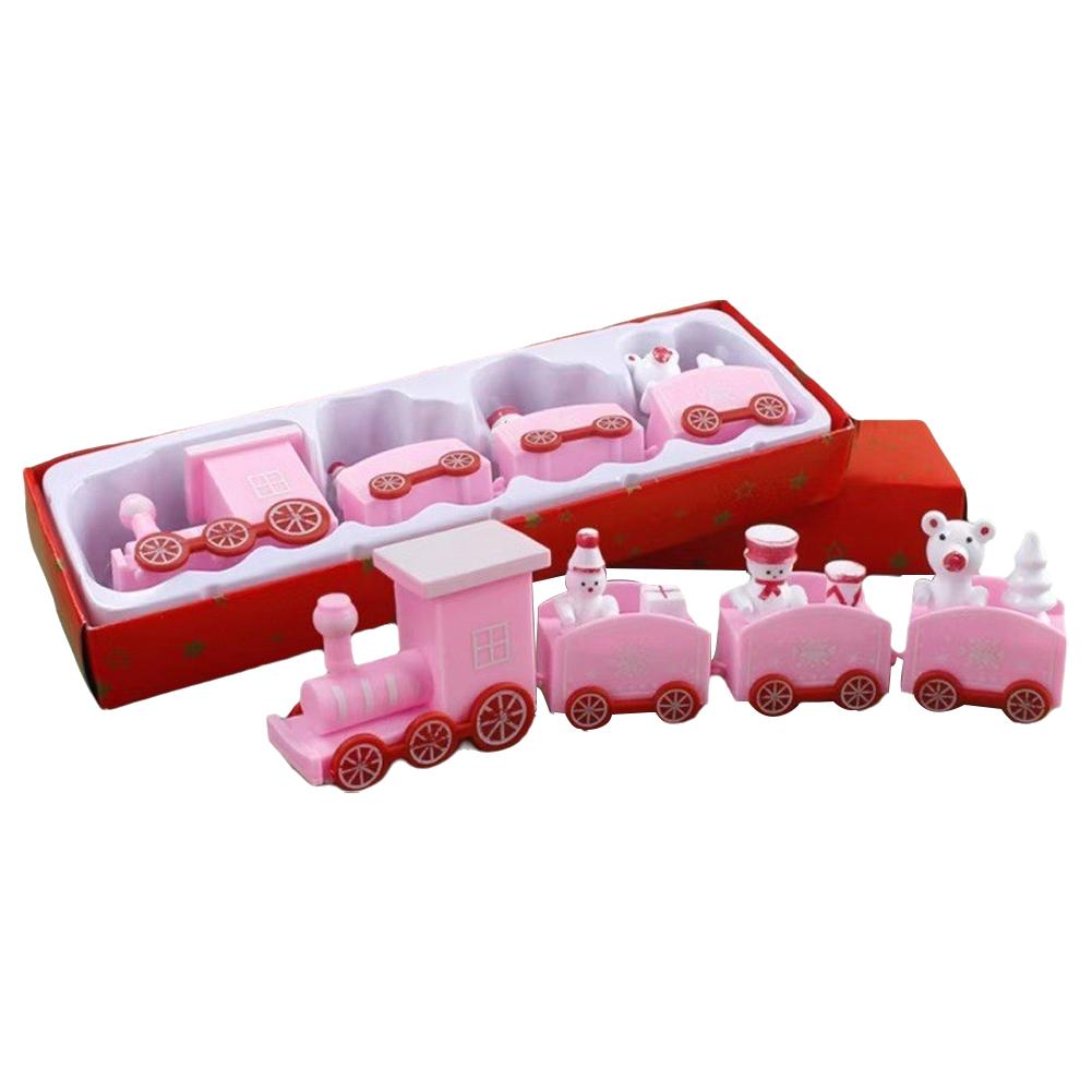 Mini Christmas Train Box Set Christmas Cake Decoration Ornaments Plastic Baking Decoration Children's Toys Happy New Year 2026
