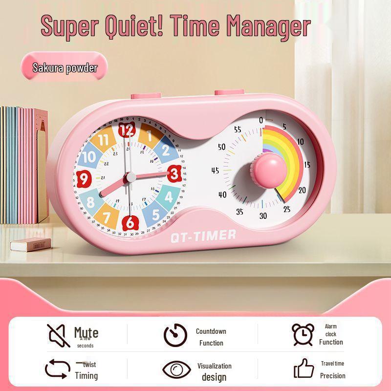 Student Visual Timer: Silent Alarm Clock & Homework Time Manager for Self-Discipline