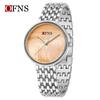 Oufanni European & American Fashion Ladies' Alloy Waterproof Quartz Watches - Simple, Numeric-Free Design