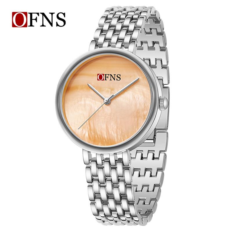 Oufanni European & American Fashion Ladies' Alloy Waterproof Quartz Watches - Simple, Numeric-Free Design