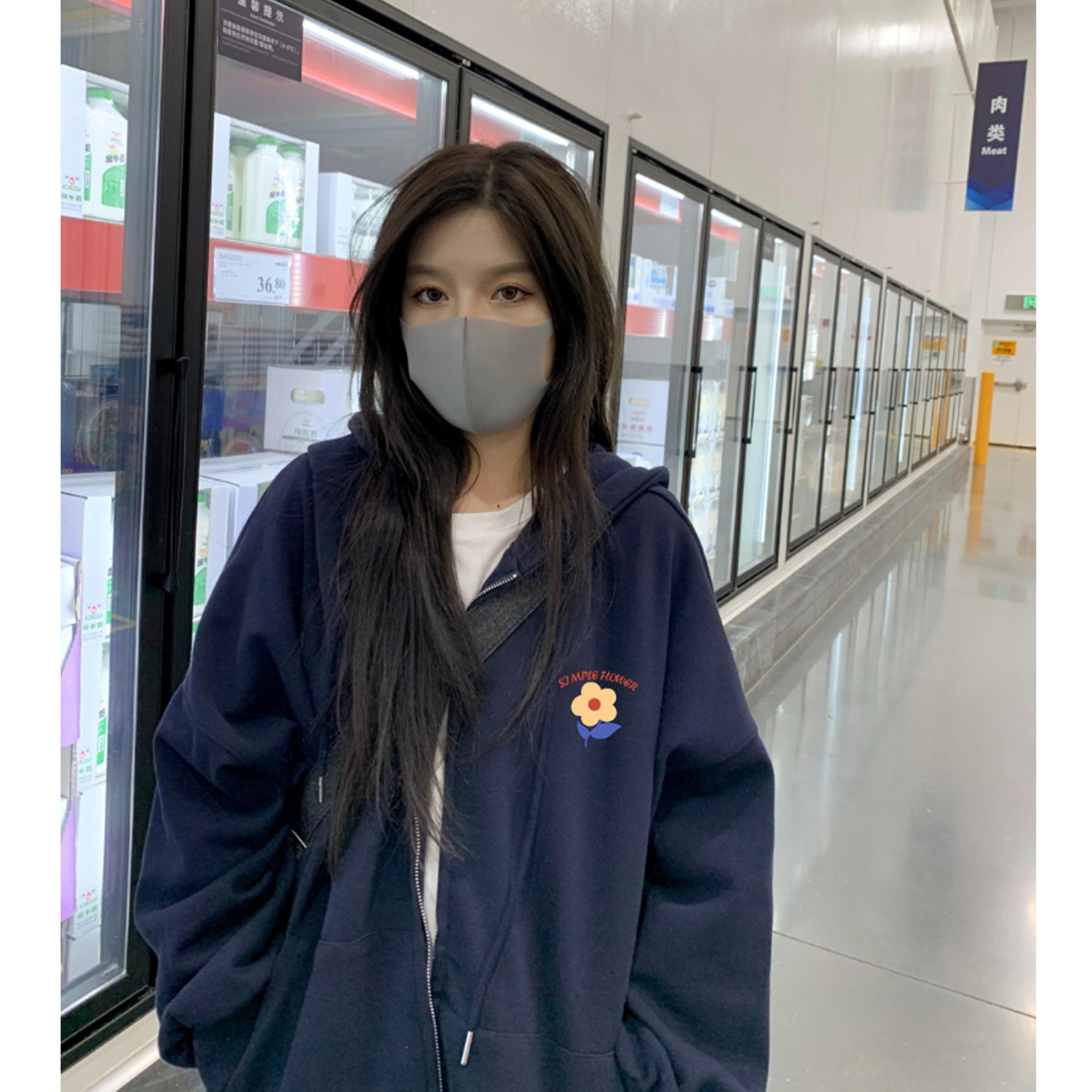 Женские свободные свитера с длинным рукавом и капюшоном с круглым вырезом — фото 6