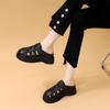 Fashion Slippers Women Summer Cover Toe Luxury Slides Fretwork Heels Shoes Loafers Big Size Designer Rome Scandals Fashion Loafers Shoes