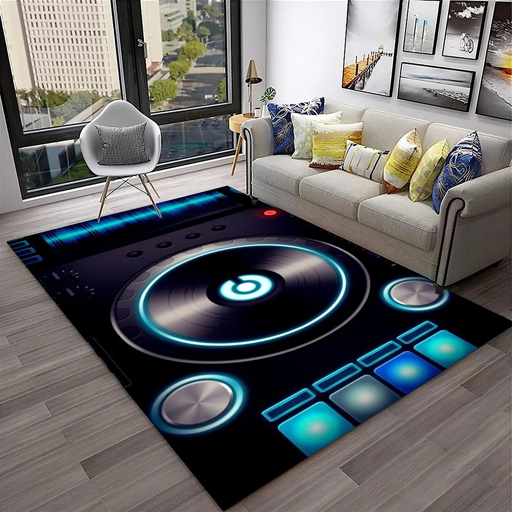 3D Retro Vinyl Record Music Art Carpet Rug for Home Living Room Bedroom Sofa Doormat Decor,Kid Play Area Rug Non-slip Floor Mat