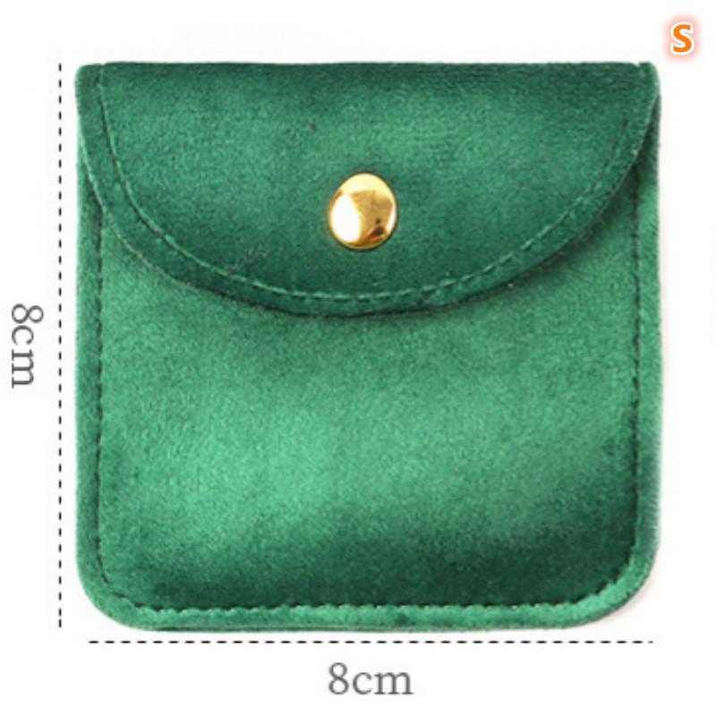 Schmuckbeutel Druckknopf Weiche Samttasche Umschlag Schmuckverpackungsbeutel Hochzeitsgeschenk Halskette Ohrringe Ringe Aufbewahrungstasche