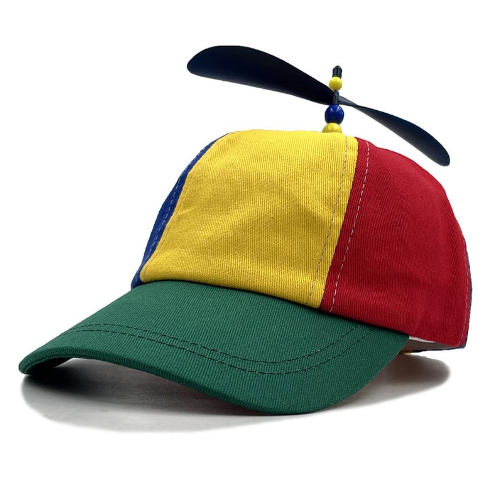 

Detachable Propeller Baseball Cap Cotton Colorful Helicopter Spiral Hat Spring Summer Green Adult