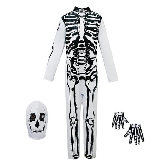 Kids Skeleton Costume Halloween Skeleton Tutu Skirt/Dinosaur Jumpsuit/Bone Onesie Outfit