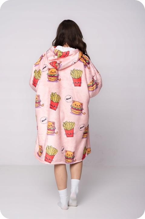 Blanket Sweatshirt Oversize Warm Thick Blanket Sweatshirt 2in1 Kotoburger Furry [Kb-W26]