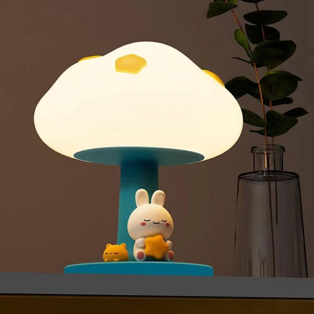 Dimming Cloud Table Lamp USB Charging Bedside Table Lamp Sleeping Atmosphere Light Bedside
