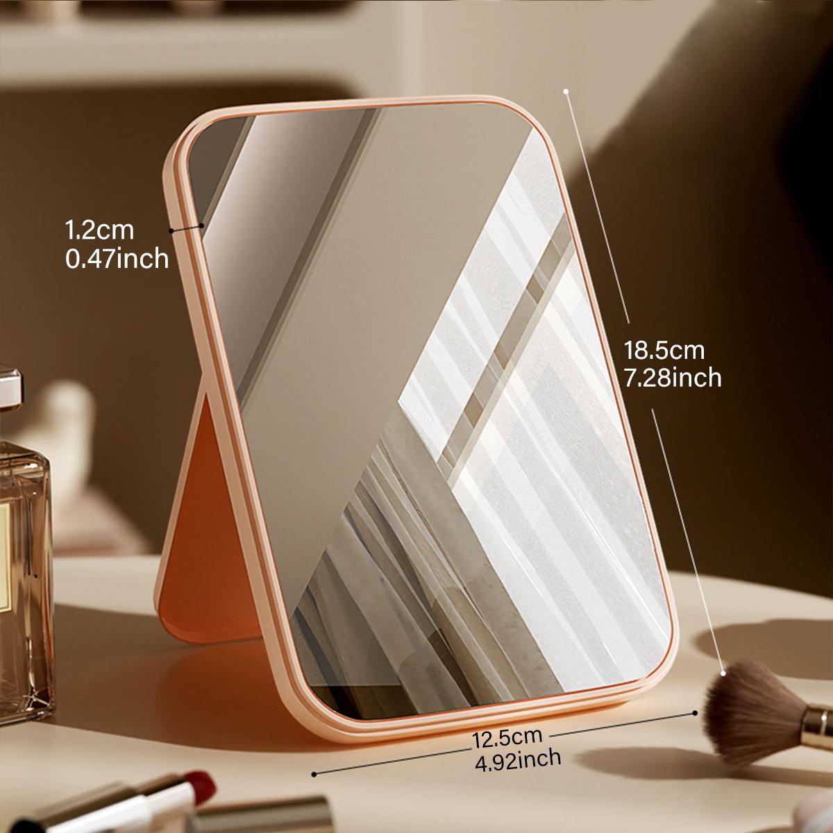 

1 portable pink/white makeup mirror, foldable travel makeup mirror, home I am a dressing table, dormitory beauty mirror