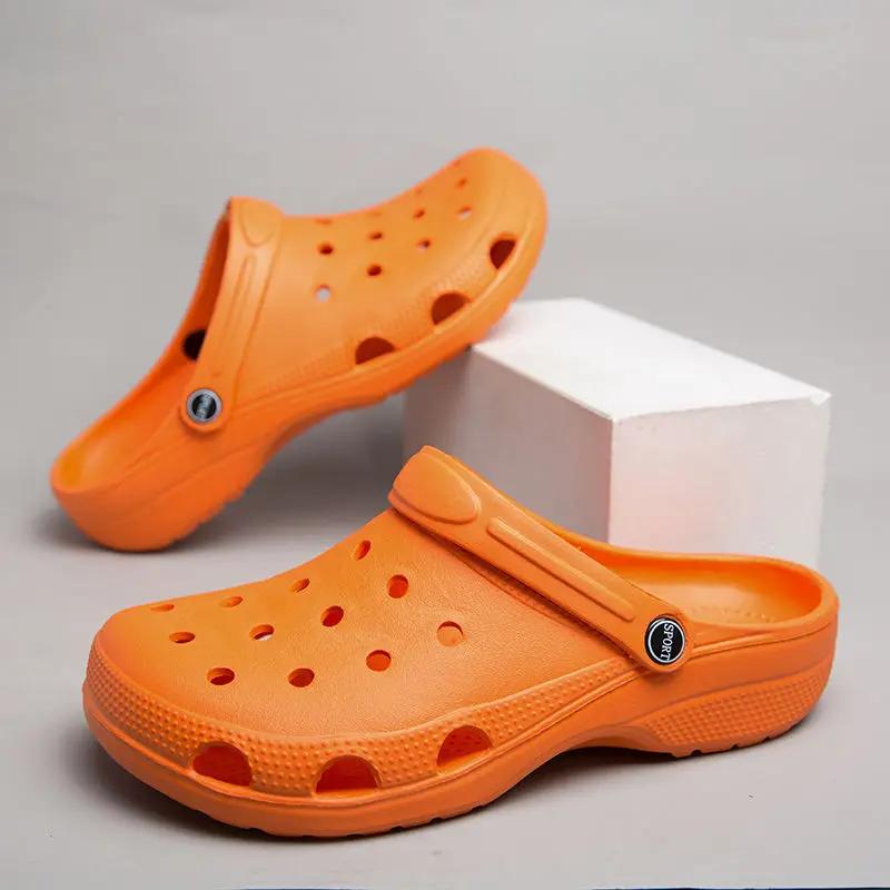 Fashion Slides Men's Shoe Mules Soft Eva Hole Sabot Platform Half Male Slipper 2025 Fashion Designer Luxury High Quality Style Clappers