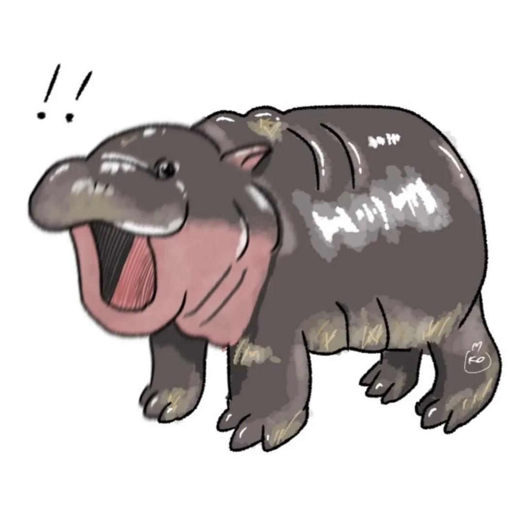 Футболка Moo Deng Tiny Baby Hippo Star Thailand Cute Pygmy Hippo Unisex для мужчин — фото 15