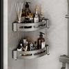 No-Drill Aluminum Bathroom Corner Shelf